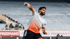 Rishabh Pant Hit In Training Picture