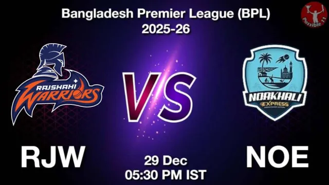 RJW vs NOE BPL 2025-26, Pitch Report, Head to Head, Playing 11, AI Prediction