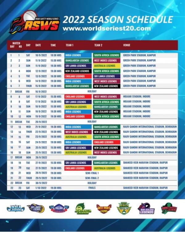 road safety world series full schedule squads and all you need to know 2