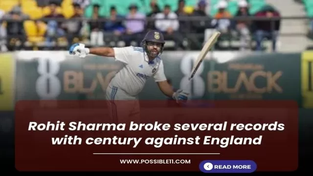 Rohit Sharma broke several records with century