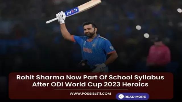 Rohit Sharma Now Part Of School Syllabus