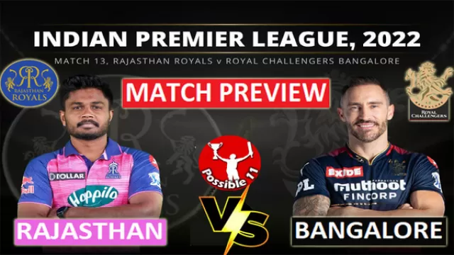 RR vs BLR Match Preview, Dream11 Match
