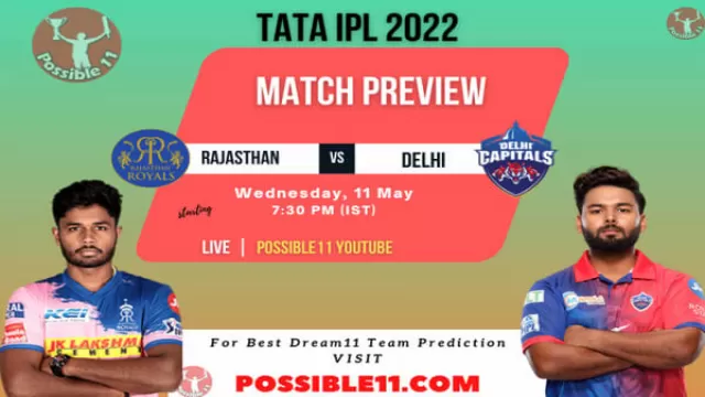 RR vs DC Playing 11, Pitch Report