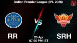 RR vs SRH IPL
