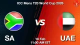 SA vs UAE T20 WC 2026, Pitch Report, Head to Head, Playing 11, AI Prediction