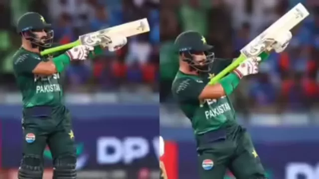 Sahibzada Farhan reacts to gunfire celebrations during IND vs PAK match