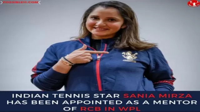 Sania Mirza appointed mentor of RCB team