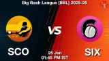 SCO vs SIX Final, Pitch Report, Head to Head, Playing 11, AI Prediction