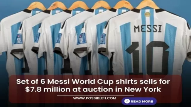 Set of 6 Messi World Cup shirts
