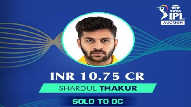 shardul thakur sold for 10.75 cr to
