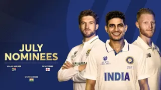 Shubman Gill nominated for ICC Player of the Month award for July