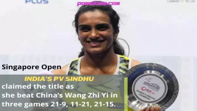Singapore Open title: PV Sindhu Won Title