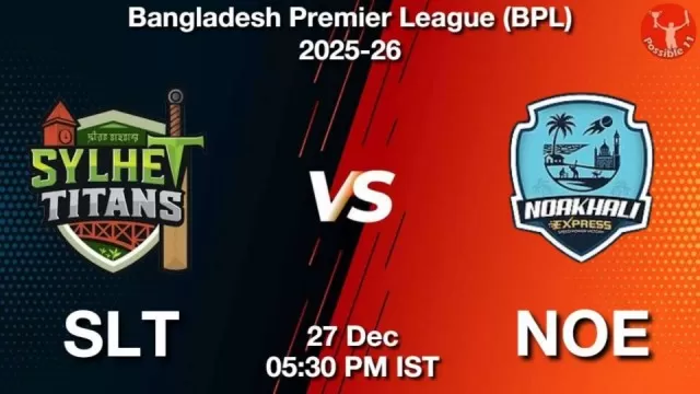 SLT vs NOE BPL 2025-26, Pitch Report, Head to Head, Playing 11, AI Prediction