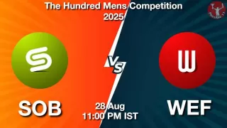 SOB vs WEF The Hundred 2025: Head-to-Head