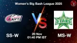 SS-W vs MS-W WBBL 2025, Pitch Report, Head to Head, Playing 11, AI Prediction