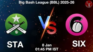 STA vs SIX BBL 2025-26, Pitch Report, Head to Head, Playing 11, AI Prediction