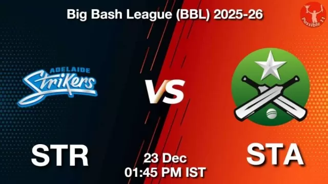 STR vs STA BBL 2025-26, Pitch Report, Head to Head, Playing 11, AI Prediction