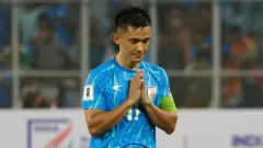 Sunil Chhetri Leads Indian Footballers Picture