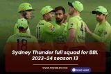 Sydney Thunder full squad for BBL 2023-24 Season 13