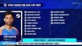 Team India announced squad for Asia Cup 2025, Shubman Gill named vice-captain