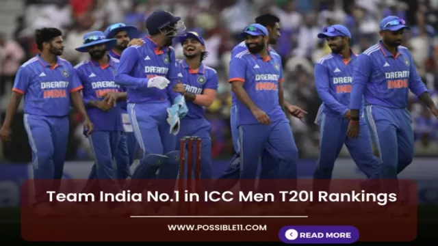 Team India No.1 in ICC Men T20I