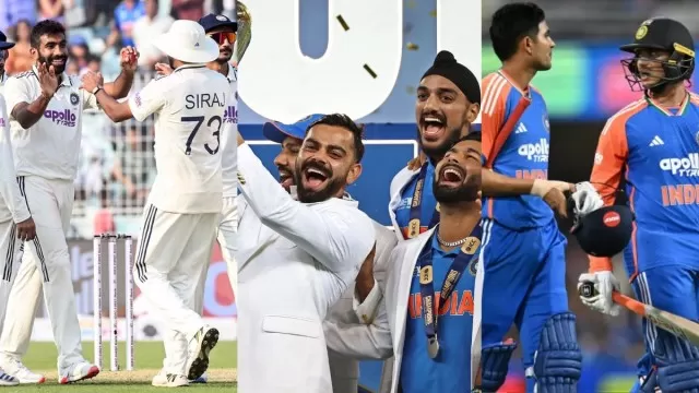 Team India performance in Tests, T20Is, and ODIs in the year 2025