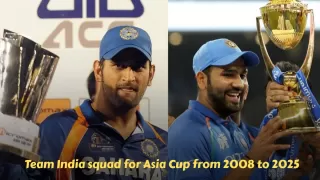 Team India squad for Asia Cup from 2008 to 2025