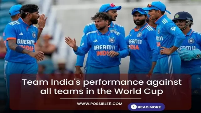 Team Indias performance against all teams in