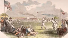 The first cricket international match Picture