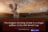 The longest winning streak in a single edition of the ODI World Cup