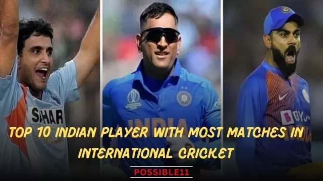 Top 10 Indian Player with most matches