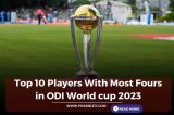 Top 10 Players With Most Fours in ODI World cup 2023