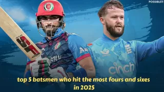 Top 5 batsmen who hit the most fours and sixes in 2025