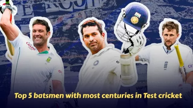 Top 5 batsmen with most centuries in Test cricket