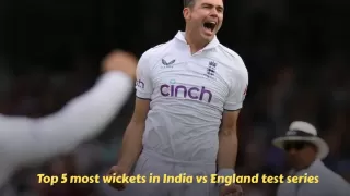 Top 5 most wickets in India