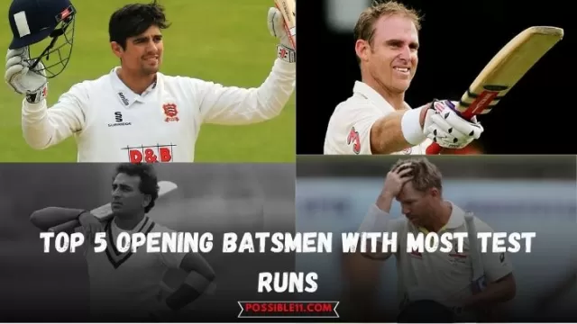 Top 5 Opening Batsmen With Most Test