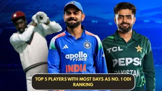 Top 5 players with most days as No. 1 ODI ranking