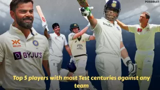 Top 5 players with most Test