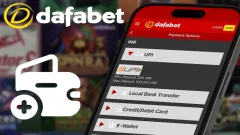 UPI Payments in Dafabet app Picture