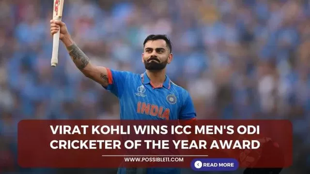 Virat Kohli wins ICC Mens ODI Cricketer