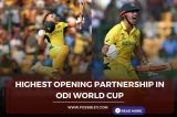 Warner and Marsh record the second highest opening partnership in ODI World Cup