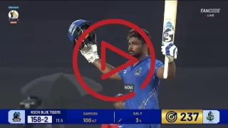 Watch Highlights Video:Sanju Samson century in 42 balls in Kerala Cricket League