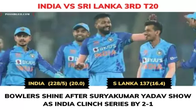 Watch Video: India vs Sri Lanka 3rd