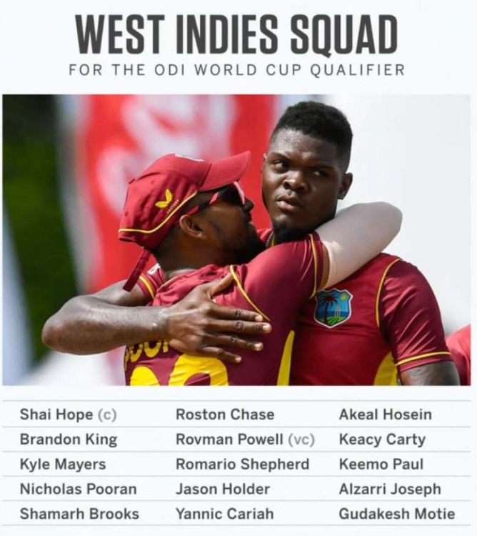 west indies announces squad for world cup qualifiers 2023 1