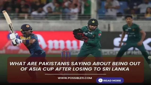What are Pakistanis saying about being out