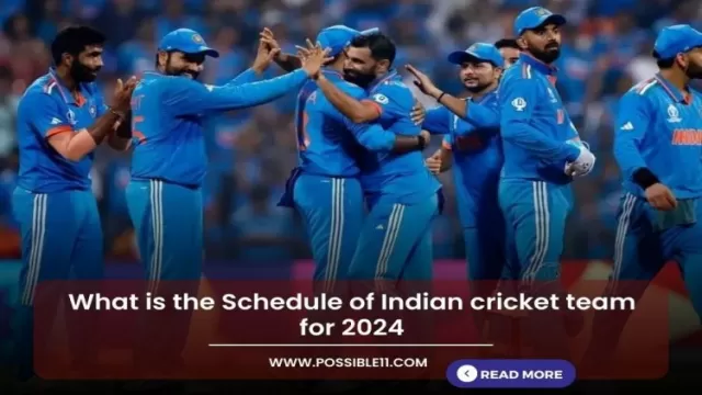 What is the Schedule of Indian cricket