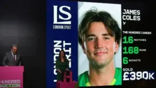 Who is James Coles?, Most expensive player in The Hundred 2026 auction