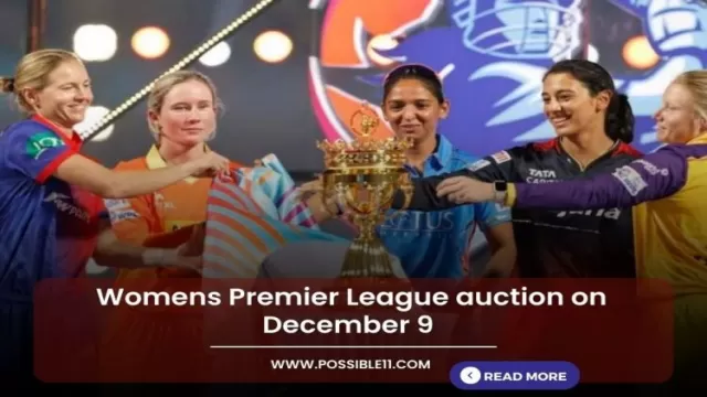 Womens Premier League auction on December 9 