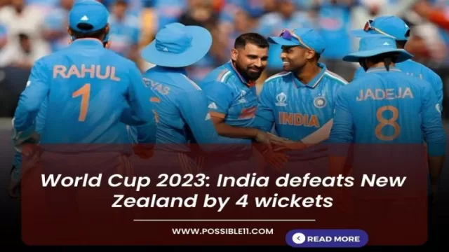 World Cup 2023: India defeats New Zealand