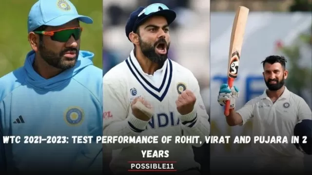 WTC 2021-2023: Test Performance of Rohit, Virat